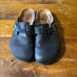 Birkenstock, Boston oiled blue clog. Size 38